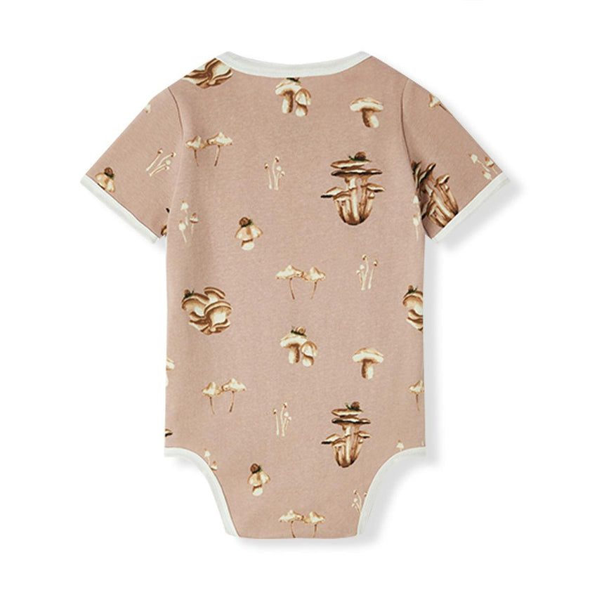 Mushroom Organic Cotton Short Sleeve One Piece