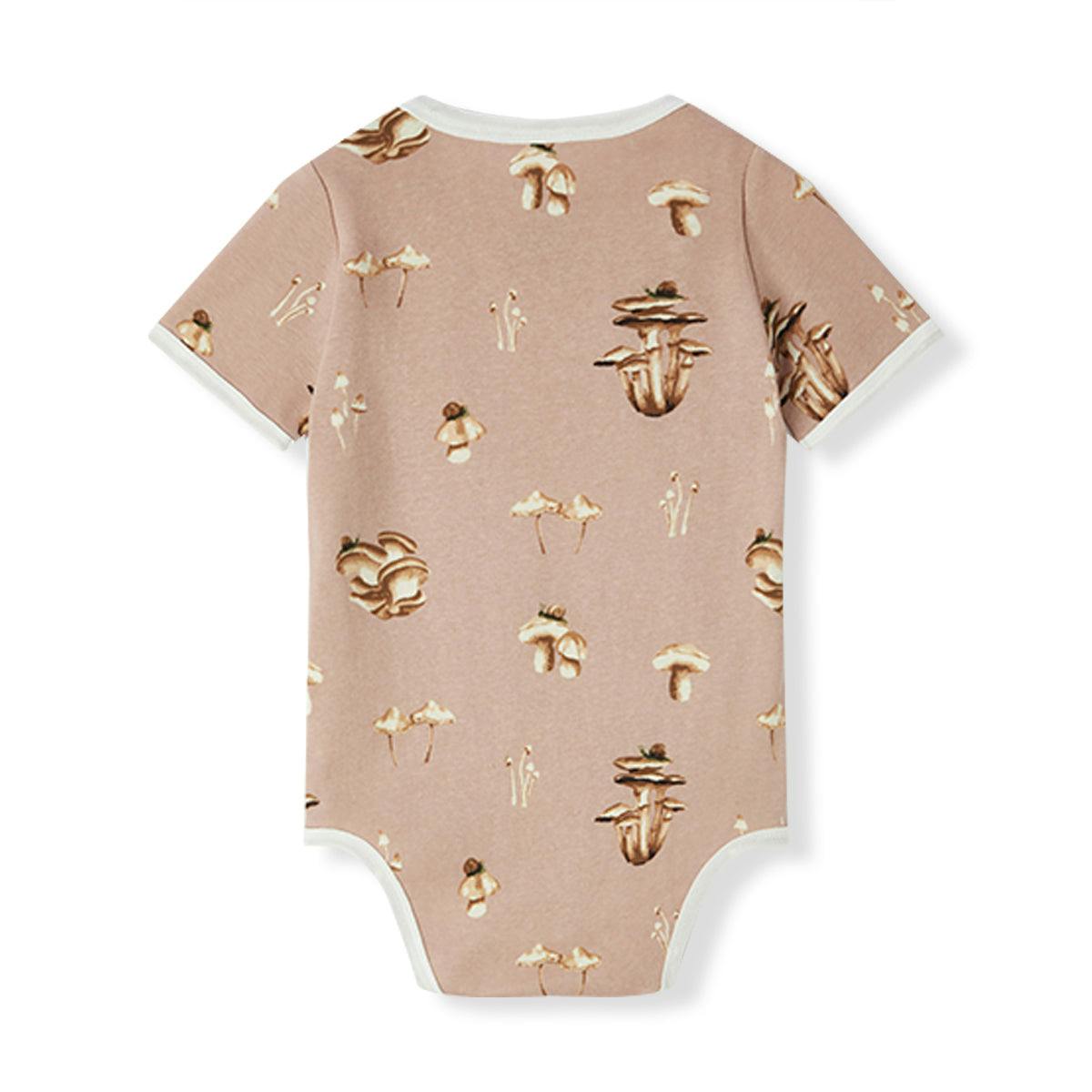 Mushroom Organic Cotton Short Sleeve One Piece