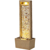 Teamson Home Coastal Seashells Design Outdoor Water Fountain with Warm Glow Lighting