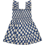 Mini Paloma Girl's Dress Shell Beach Navy, Blue