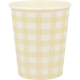Set of 12 Gingham Cups