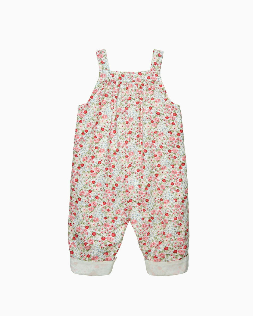 Baby Strawberry Floral Dungarees