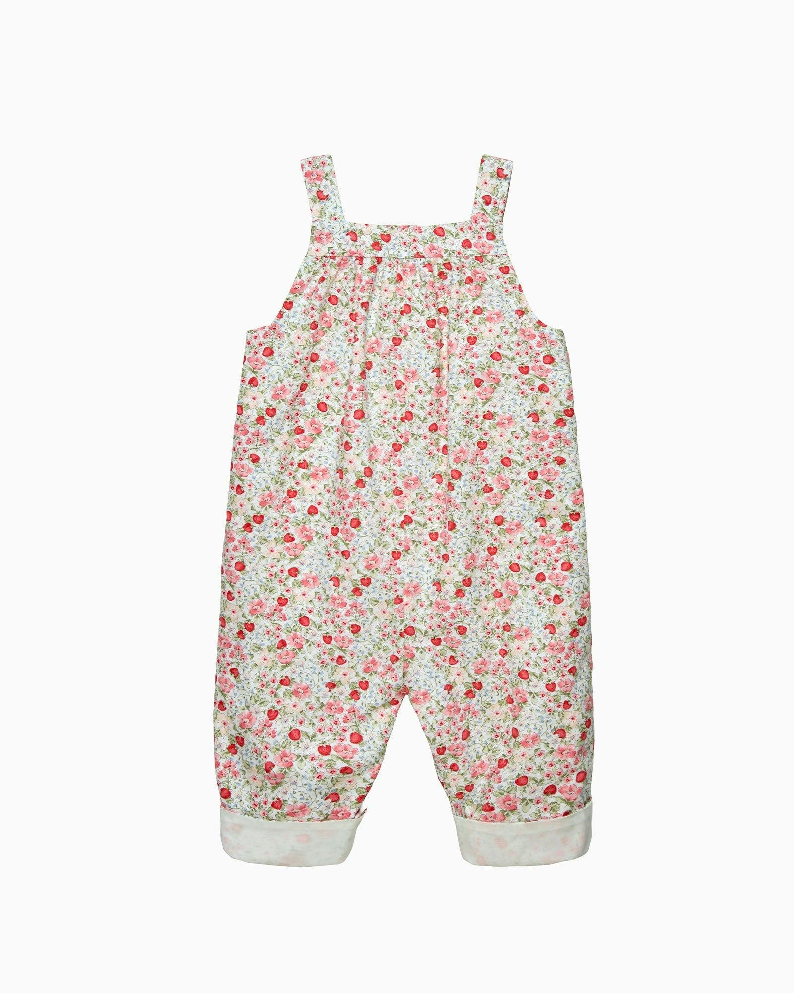 Baby Strawberry Floral Dungarees