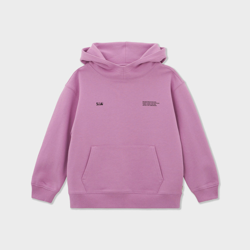 Relaxed Cotton Hoodie With Print