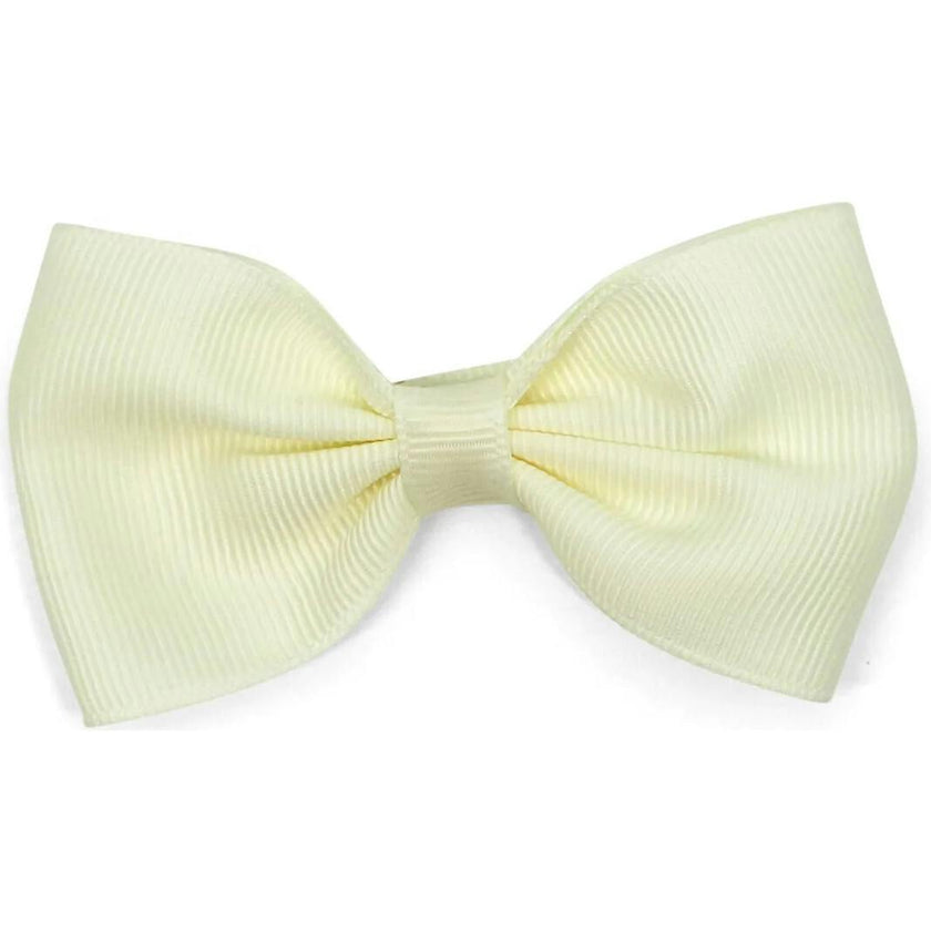 Grosgrain Bow Hair Clip (Buttercream)