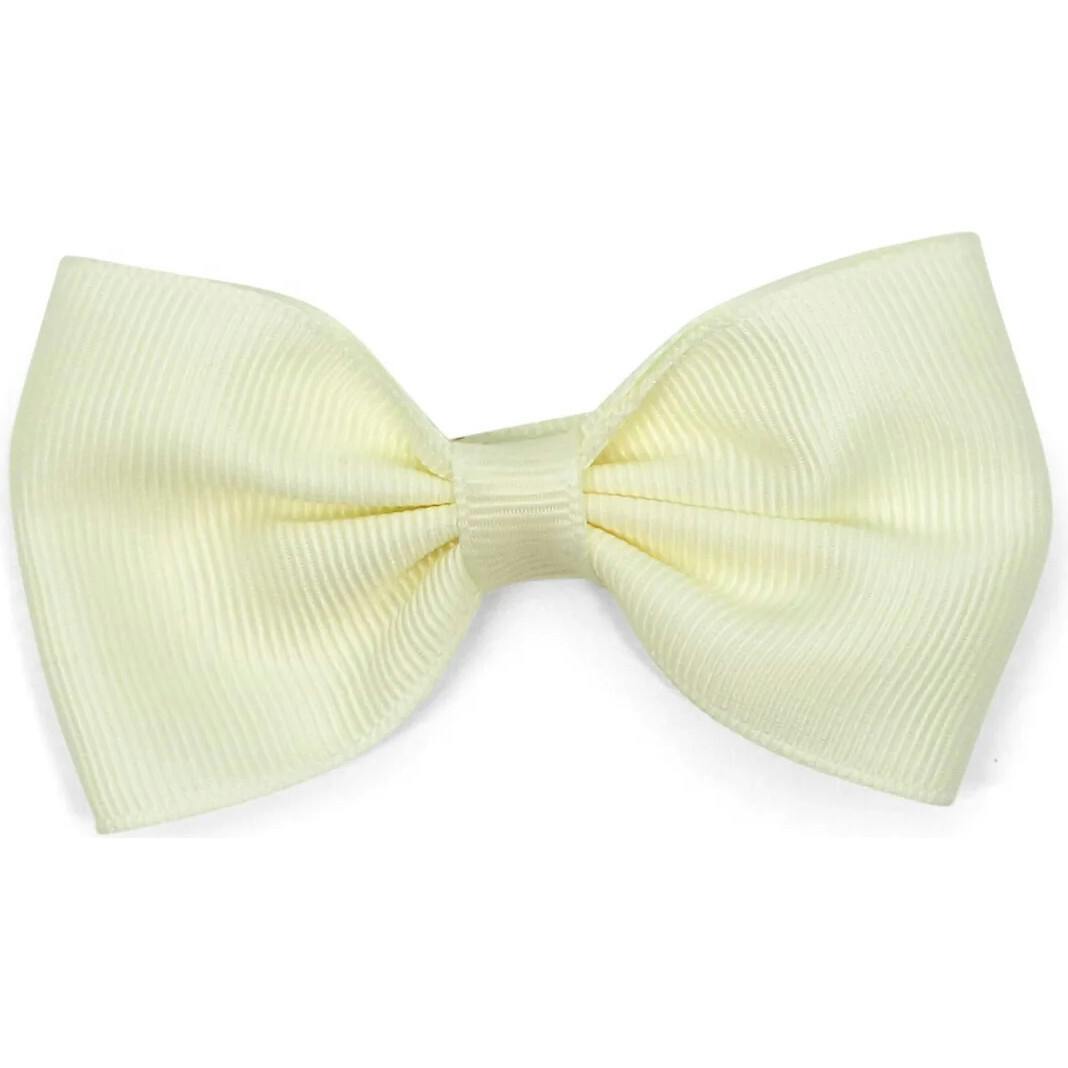 Grosgrain Bow Hair Clip (Buttercream)