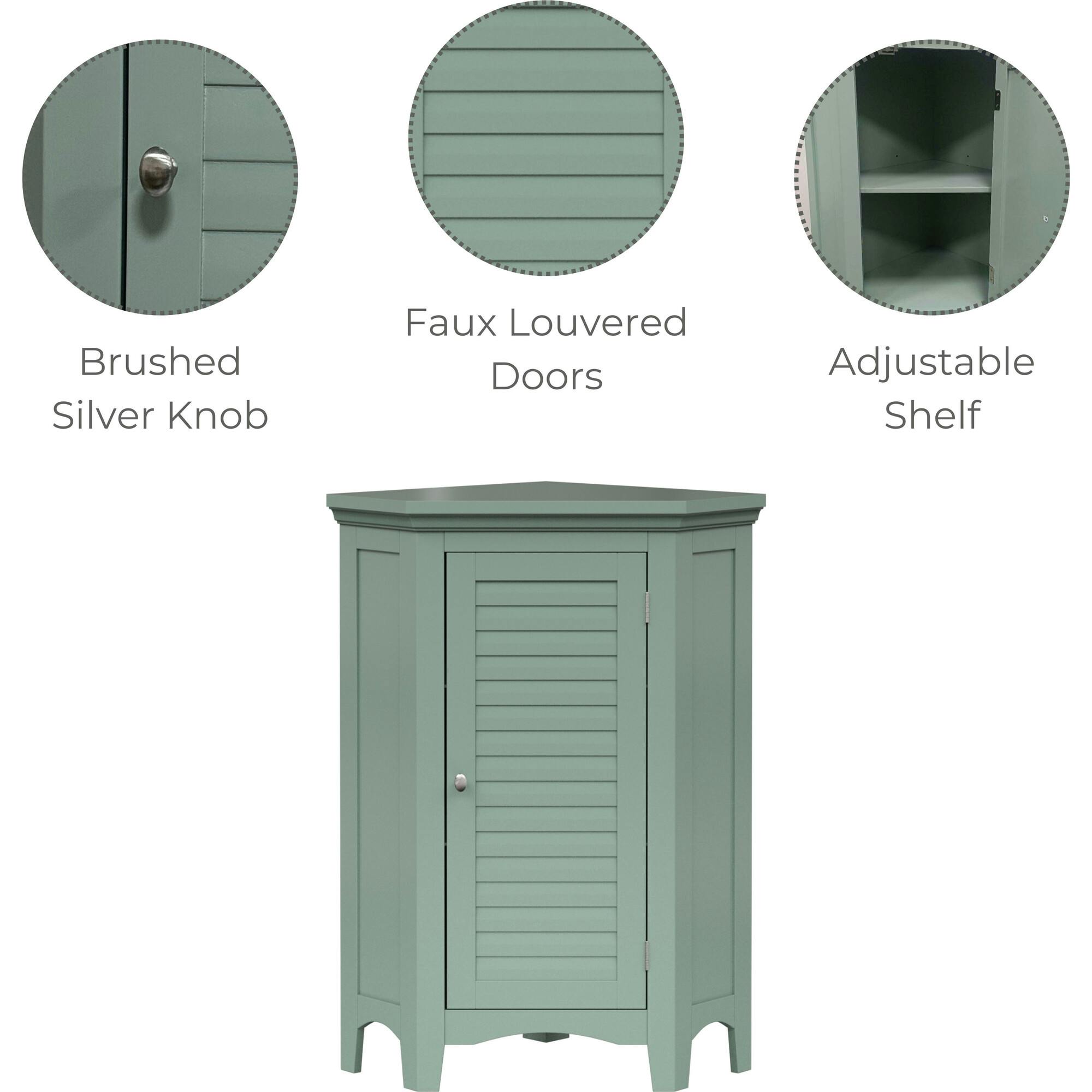Teamson Home Glancy Corner Floor Cabinet