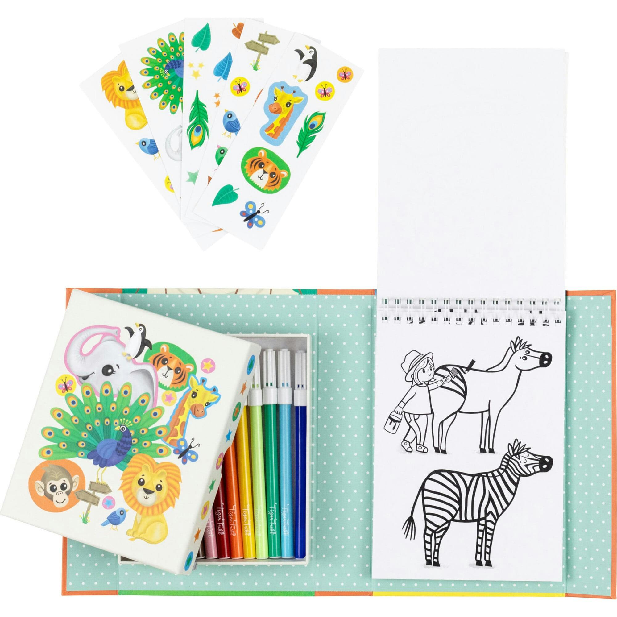 Tribe: Coloring Set - Zoo - Activity Set w/ Stickers