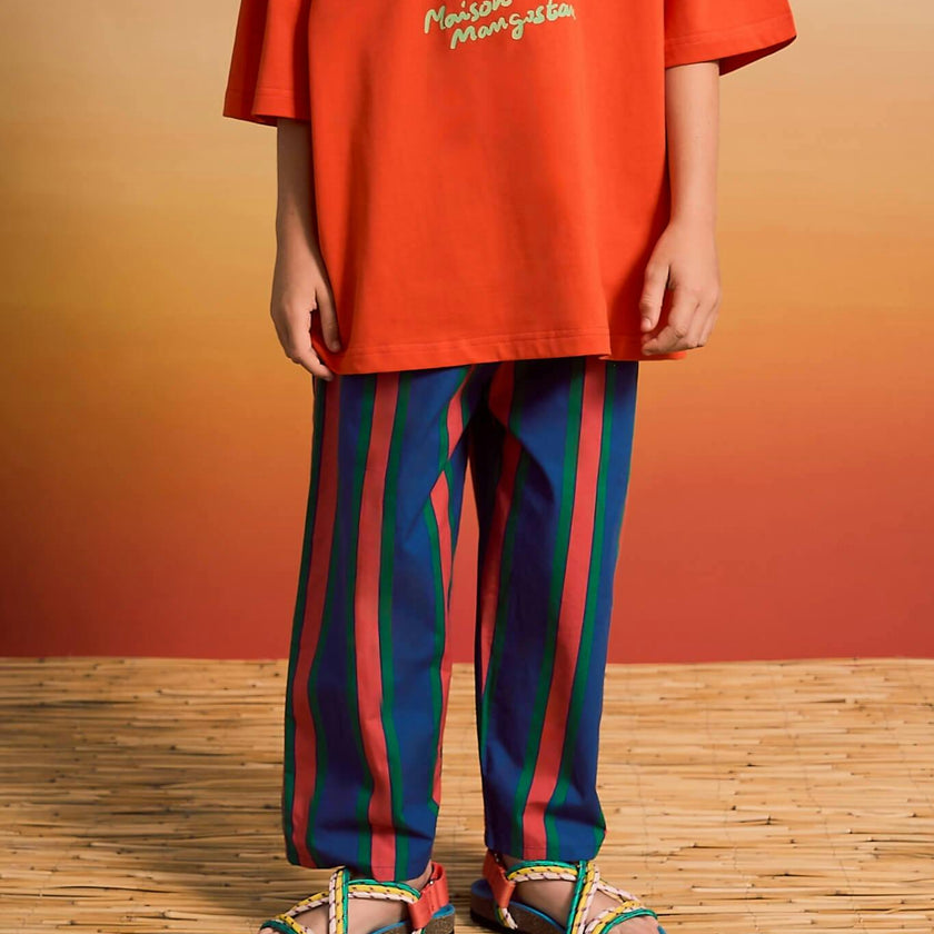 TROPIC STRIPED PANTS NAVY / RED