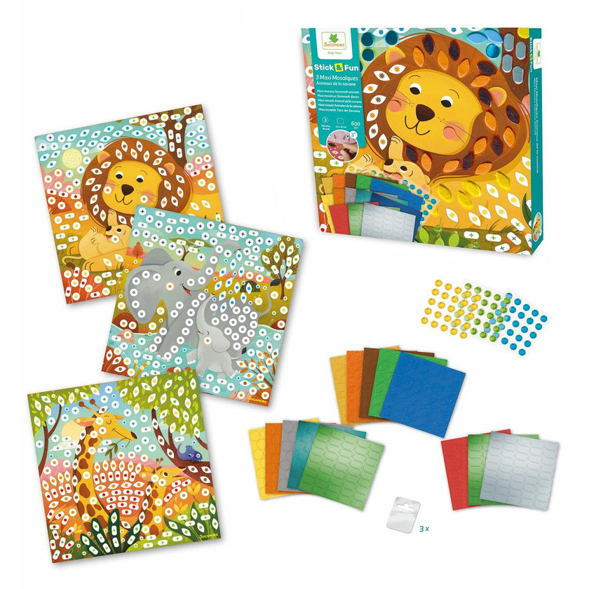 Stick'N Fun - Mosaics Savannah Animals - 5y+