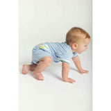 Stripe Knit Shortall With Painting Dog