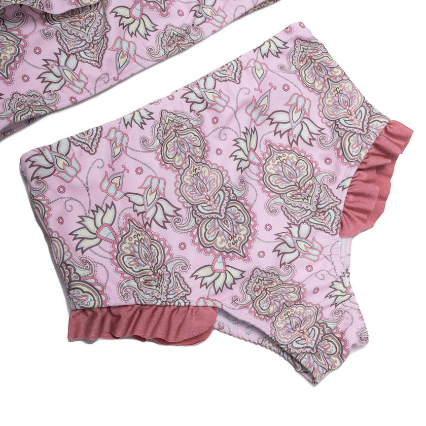 Ruffle Neckline Bikini