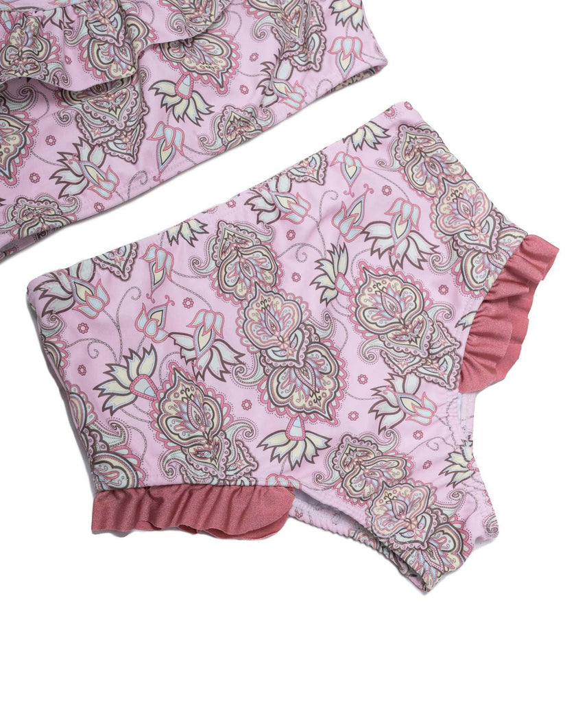 Ruffle Neckline Bikini