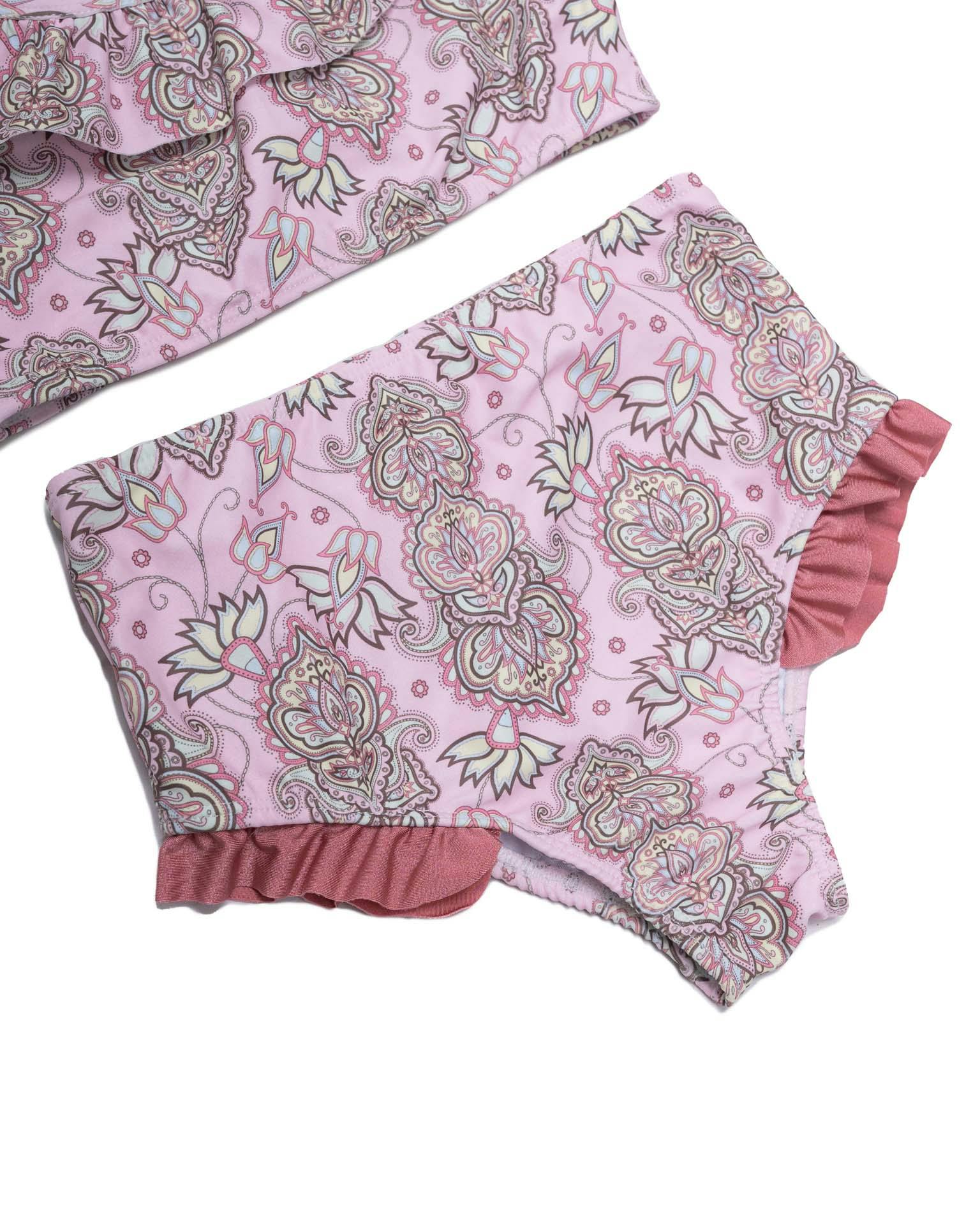 Ruffle Neckline Bikini