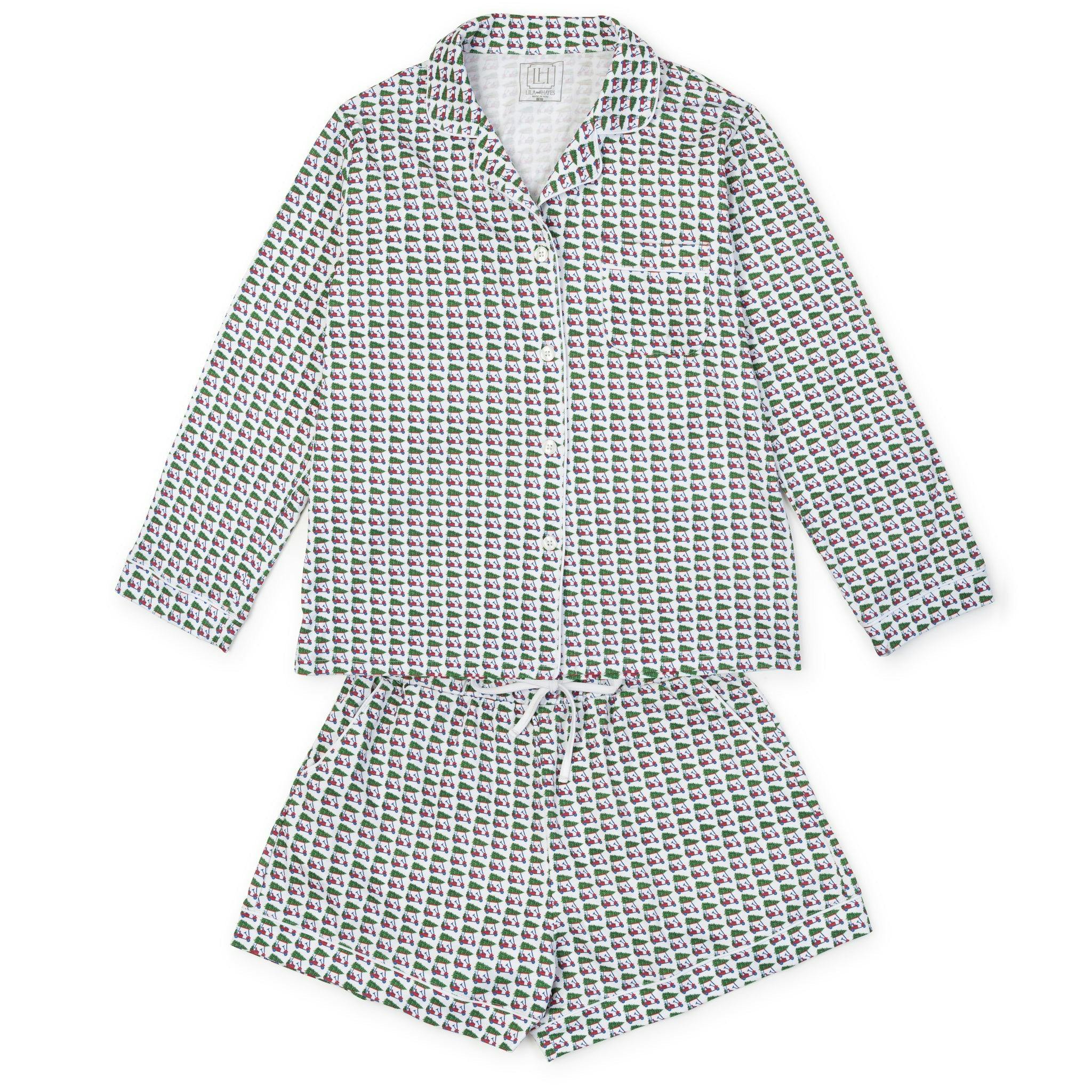 Elizabeth Women's Longsleeve Short Set - Christmas at the Club
