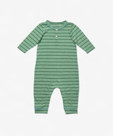 Campbell Romper, Sage Fine Stripe