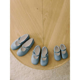 Dusty Blue Leather Girl Mary Jane Shoes