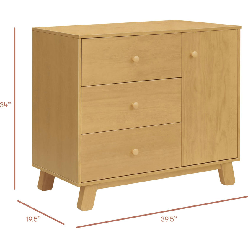 Hudson Modern 3-Drawer Compact Dresser (40")