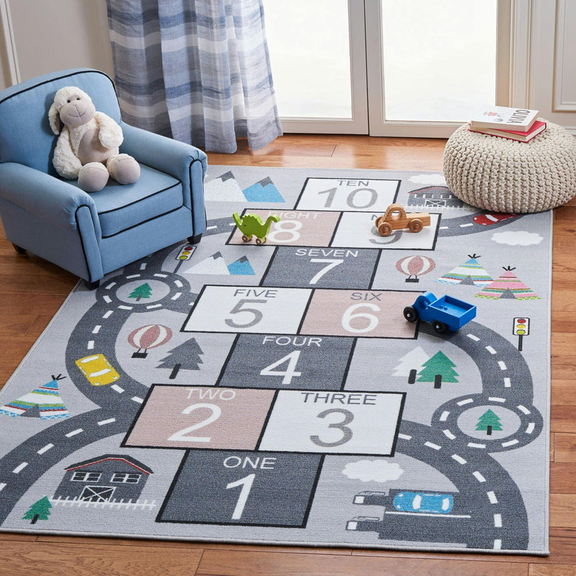 Kids Playhouse Pippy Rug, Grey