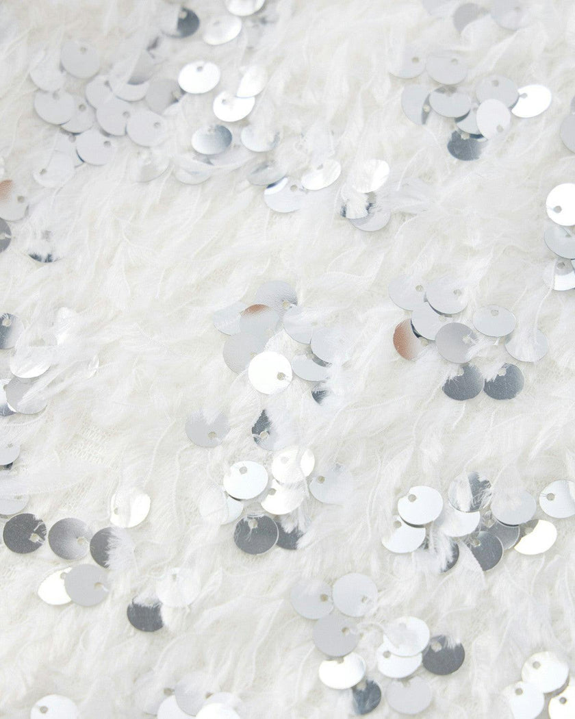Chrissy Feather Sequin Jacket