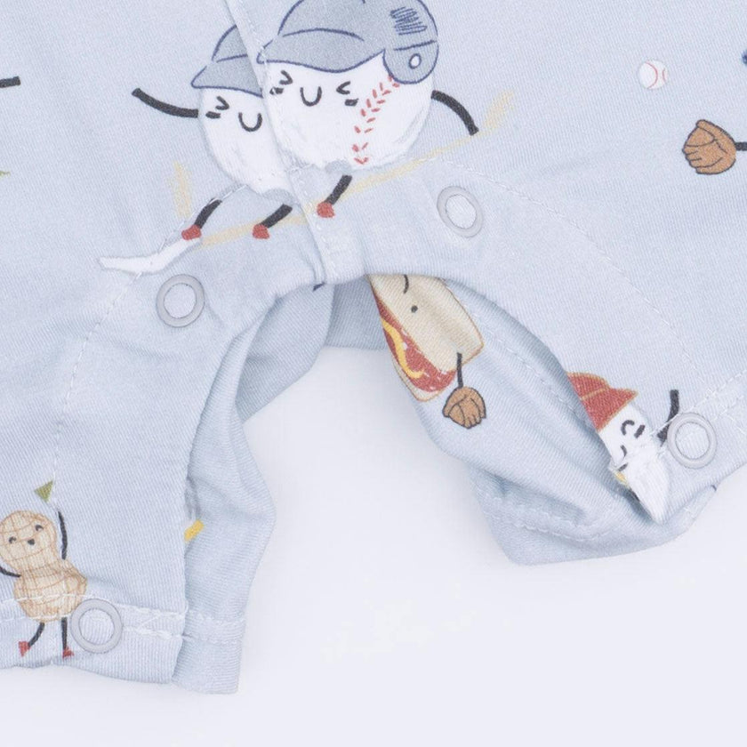 Baseballs Playing Baseball - Sleeveless Shortie Romper