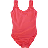 Kids Basic One Piece Bathing Suit Coral, Pink