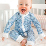 Sailor Hearts Zip Baby Onesie