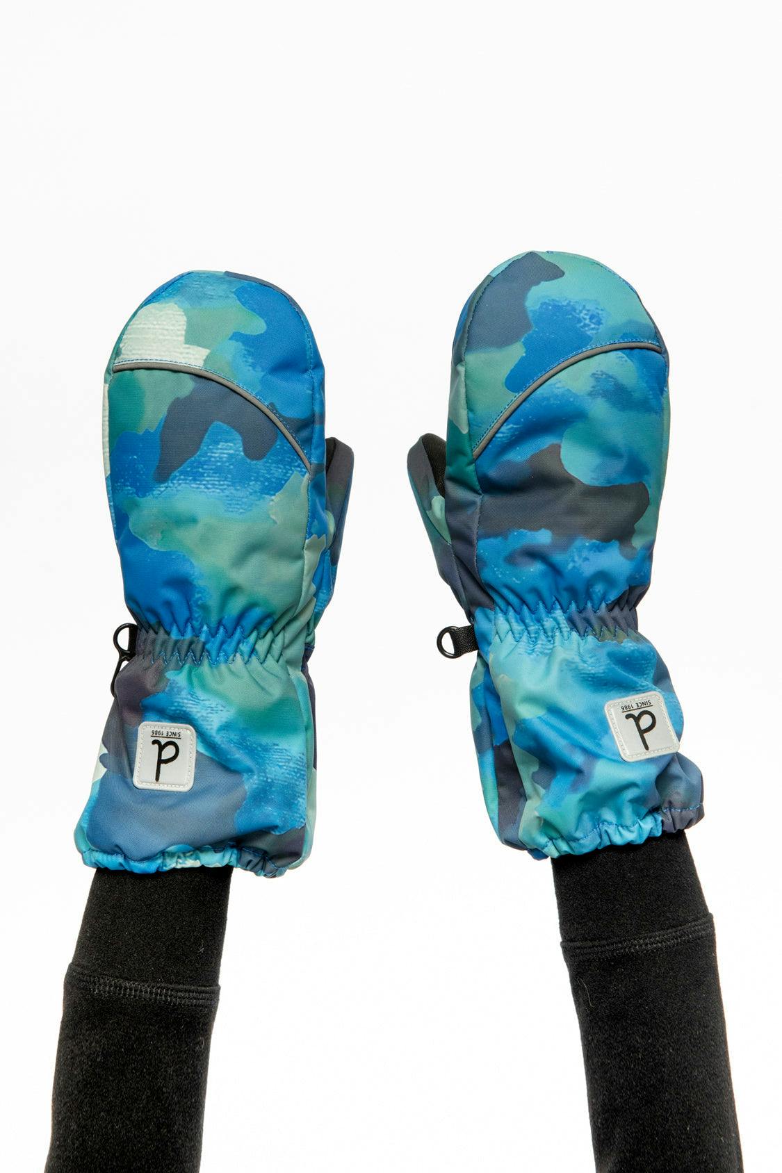 Play Winter Mittens Blue Camouflage