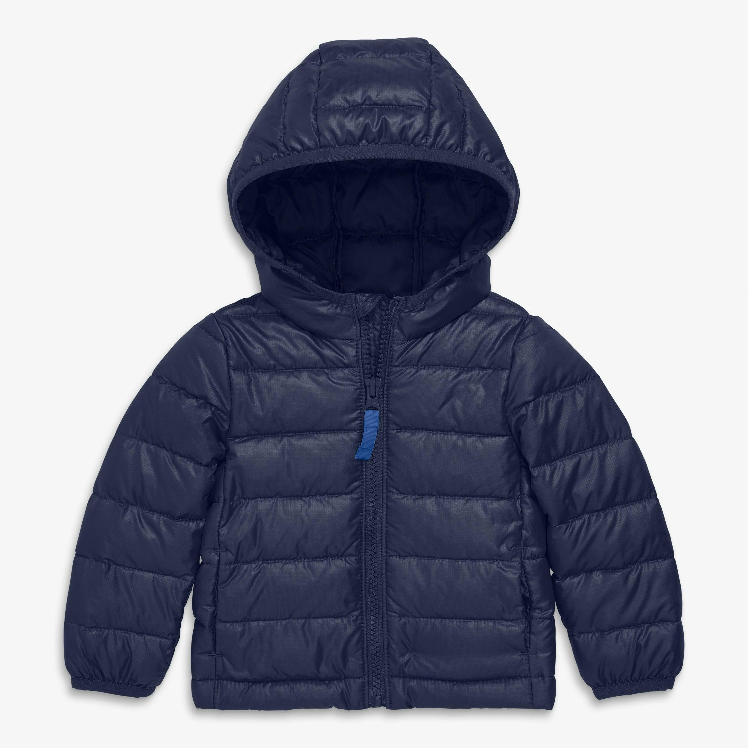 Baby lightweight puffer jacket in solids