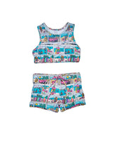 Girls Racer Bikini (Bondi Print)