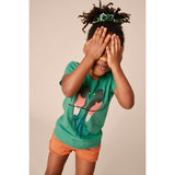 Pom-Pom Rounded Edge Drawstring Gym Shorts, Orange