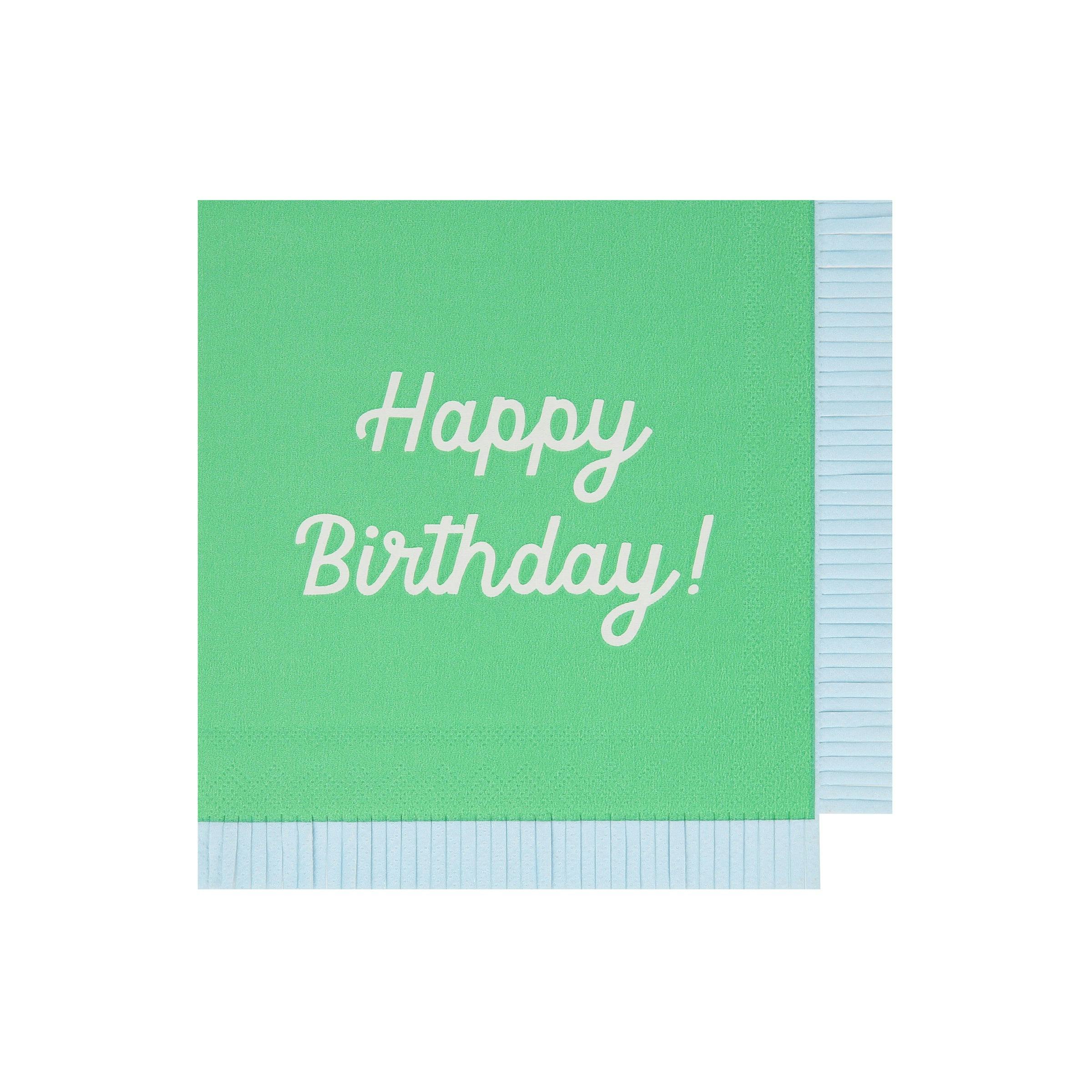 Mixed Happy Birthday Large Napkins