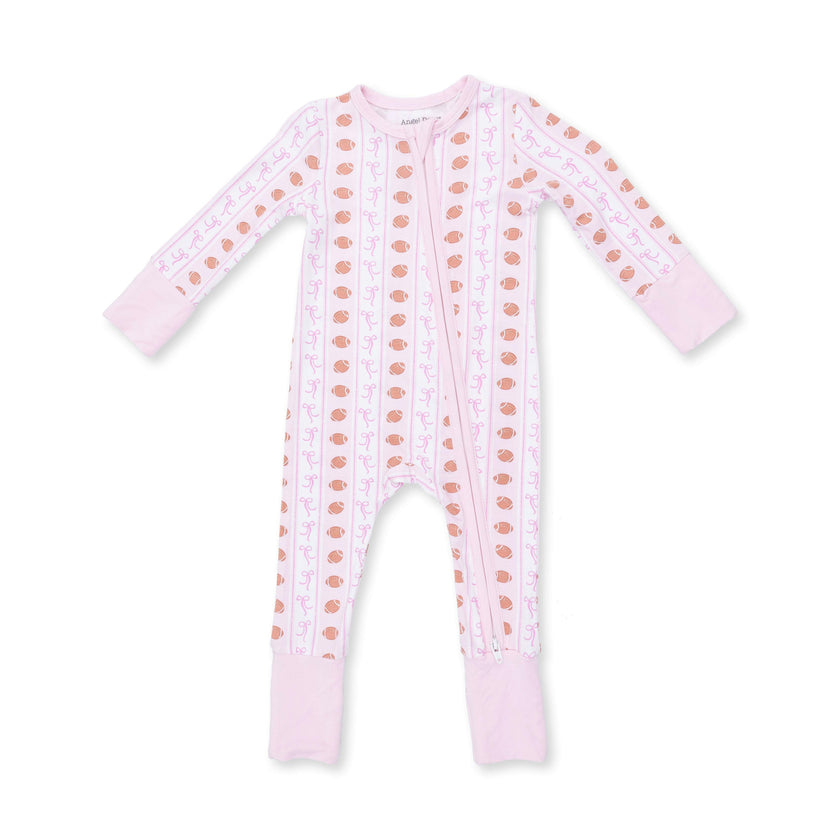 Football Bow Stripe - Convertible Romper