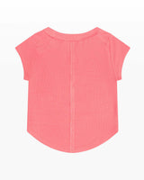 Rayon Rib Exposed Cap Sleeve Tee