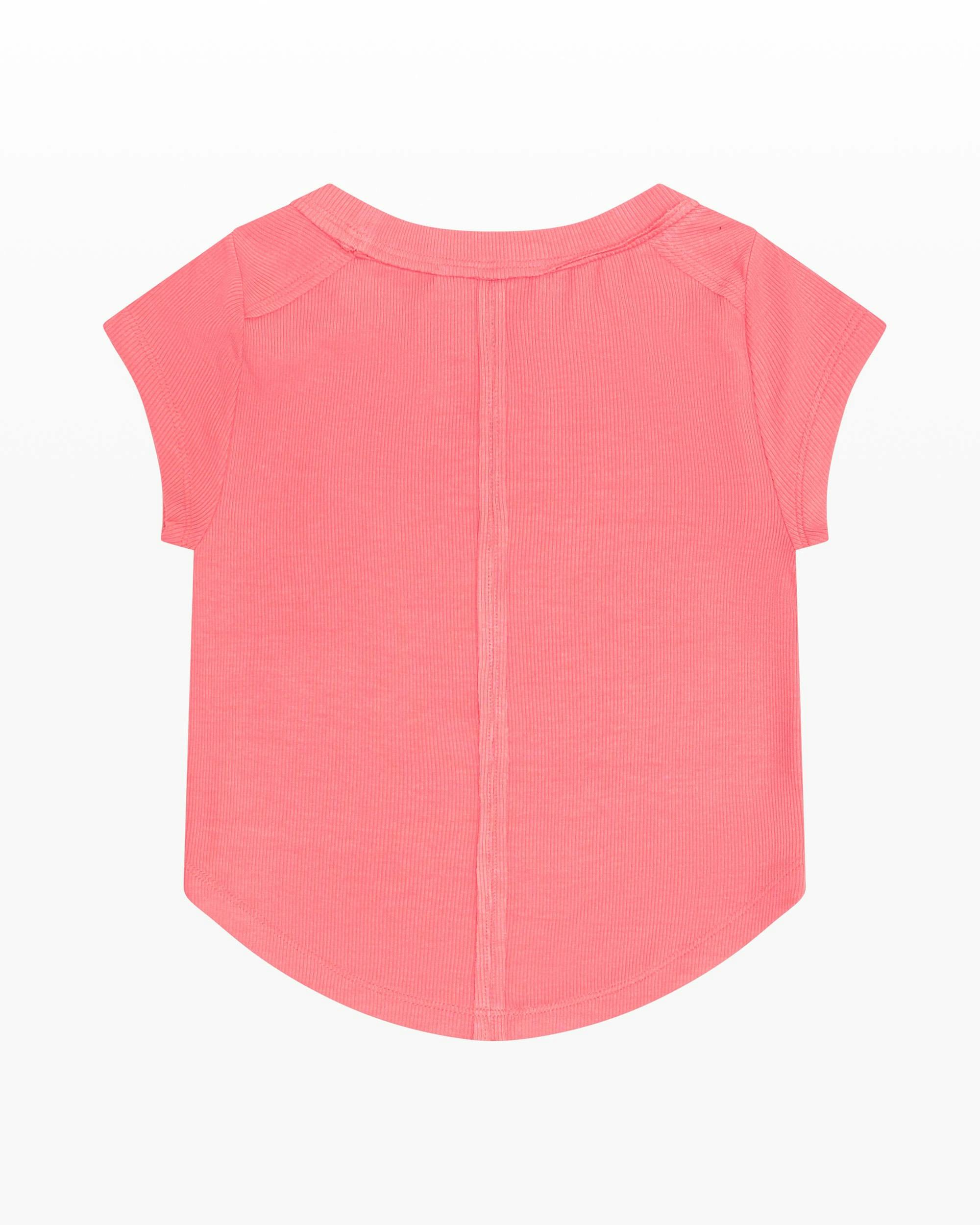 Rayon Rib Exposed Cap Sleeve Tee