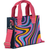 Color Swirl Denim Crossbody Bag