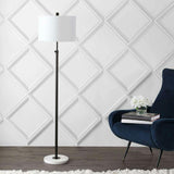 June 65" Adjustable Metal/Marble LED Floor Lamp