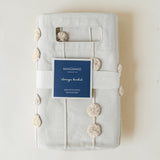 Handmade Canvas Storage Basket Pom Pom