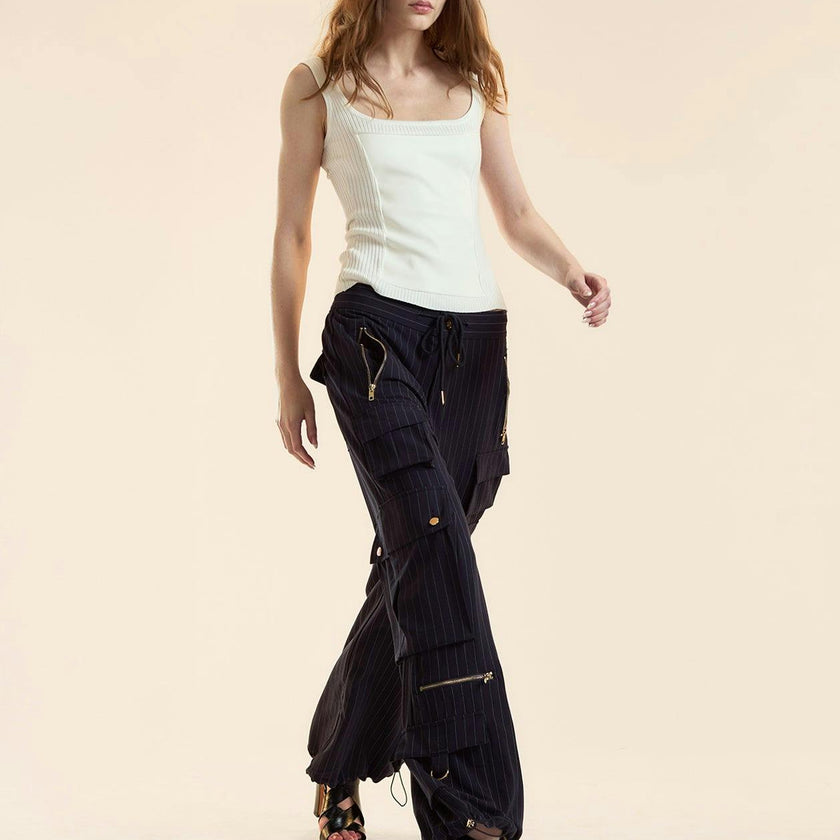 Pinstripe Cargo Pants