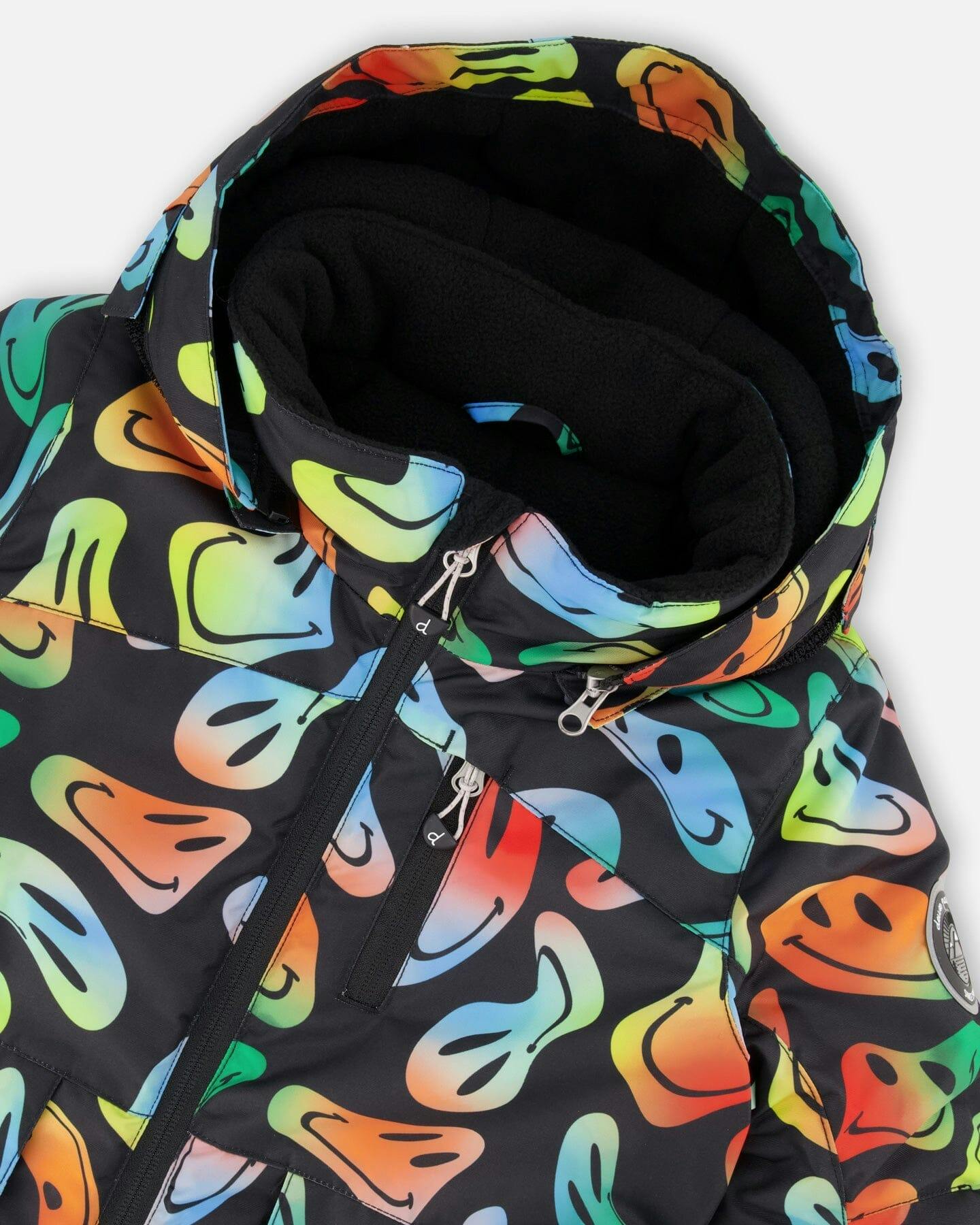 Two-Piece Play Snowsuit with Allover Print Jacket Smiley Face