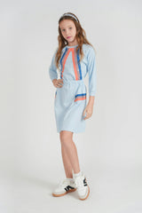 Multi Color Stripe Midi Skirt