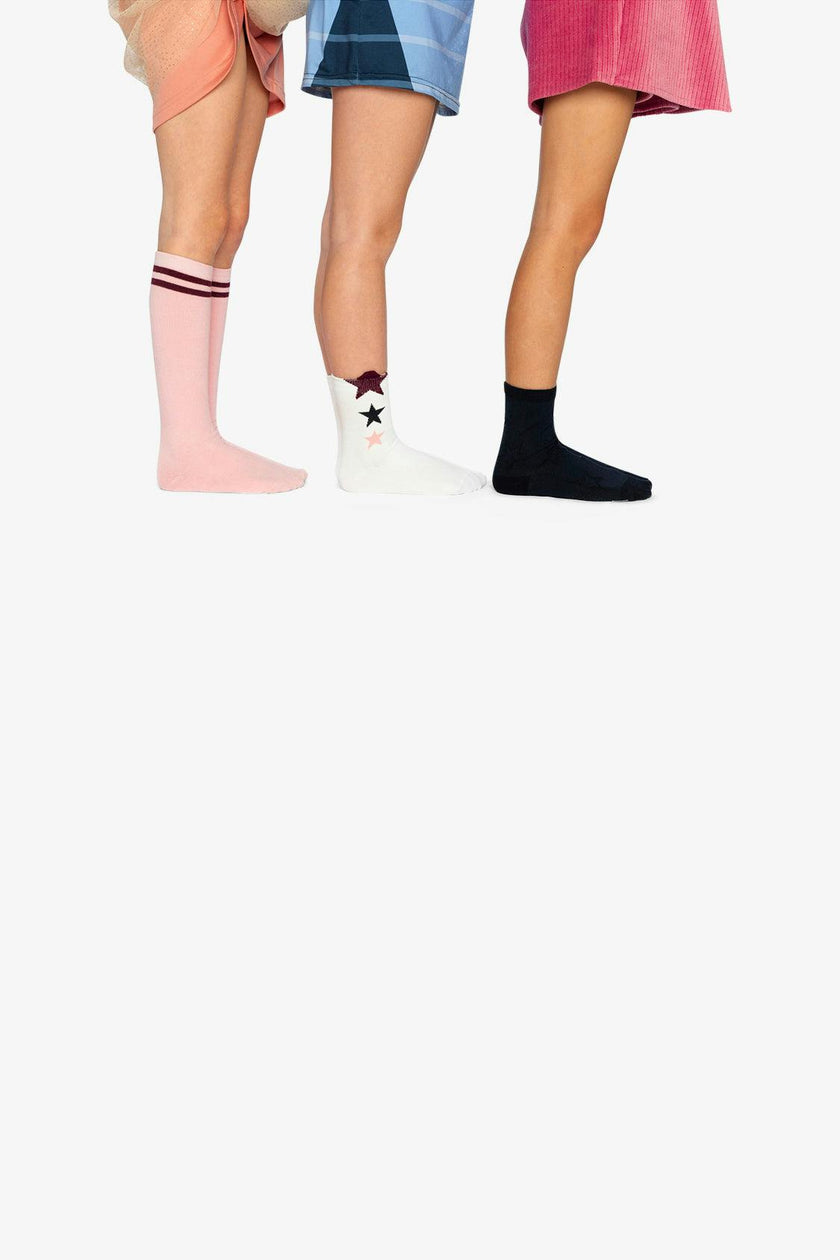 Socks Pale Dusty Pink And Navy