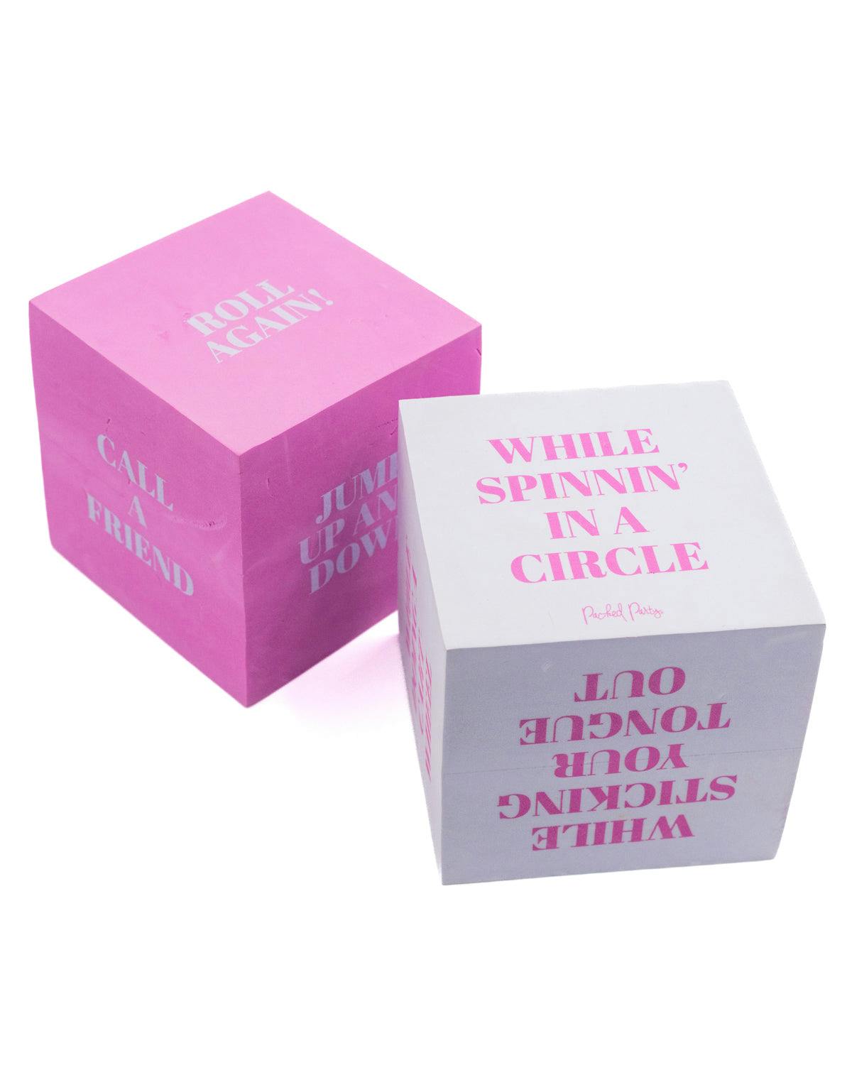 Packed Party Jumbo Foam Yard Party Dice Set of 2 - Oversized 5.81 Inch Six-Sided Prompt Dice for Game Night, Parties, and Family Gatherings