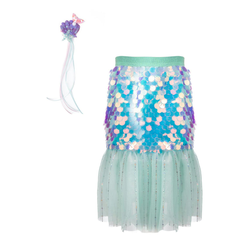 Bling Bling Mermaid Skirt & Hairclip Set