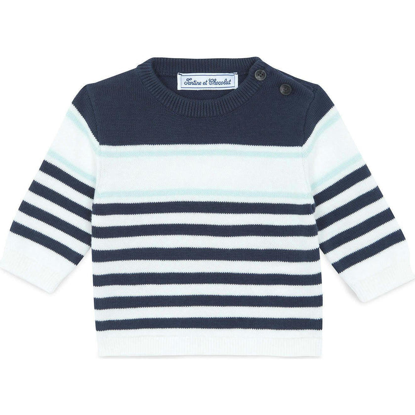 TARTINE ET CHOCOLAT Sailor Stripes Baby Sweater