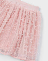 Pink Tulle Skirt With Layered Texture