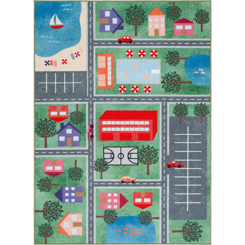 Kids Playhouse Avalon Rug, Green