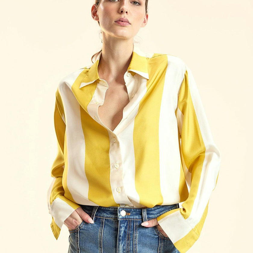 Collectible Stripe Silk Shirt