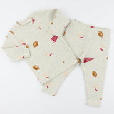 Football Print L/S 2pc Set