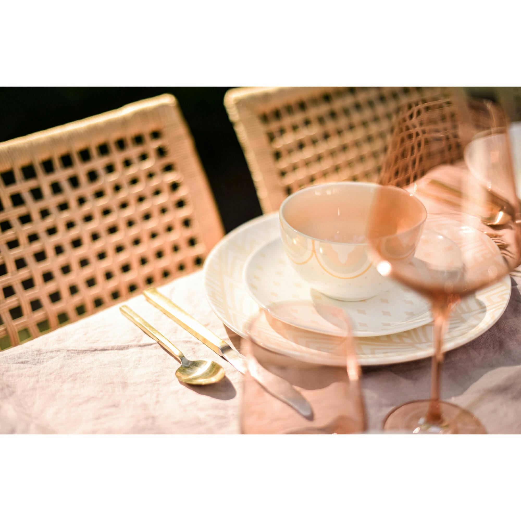 Blush Arabesque Trim Small Bowl